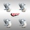 Service Caster 3 Inch SS Nylon Wheel Swivel Bolt Hole Caster Set with Brake SCC-SSBH20S314-NYS-TLB-4 - alternate 5